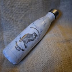 gourde isotherme carrière barrois blanche avec un hibou